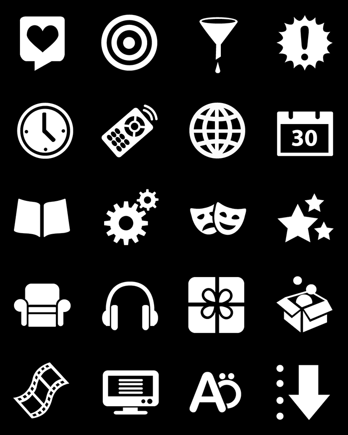 a set of icons